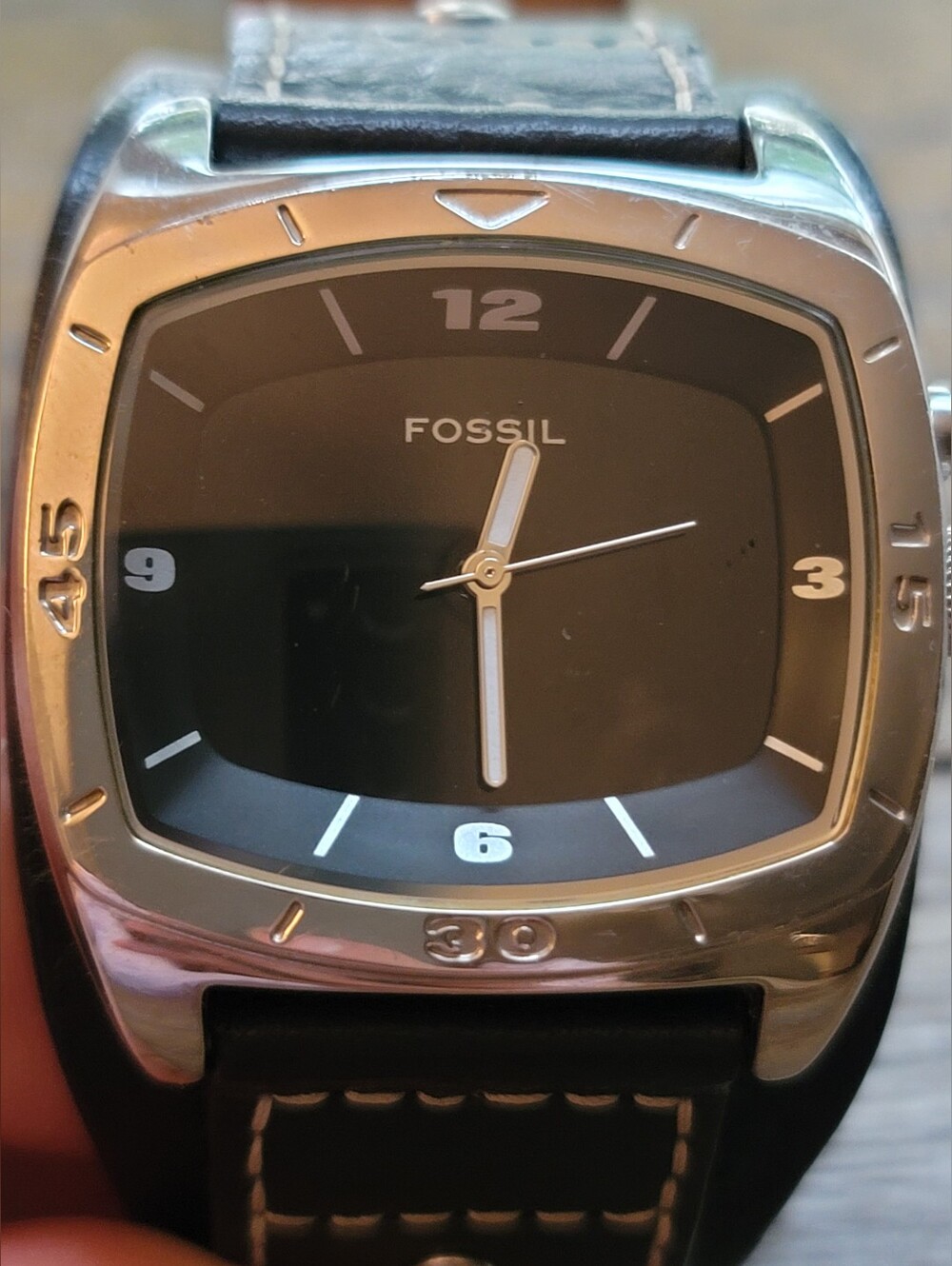 Fossil Men's Black Dial Stainless Watch